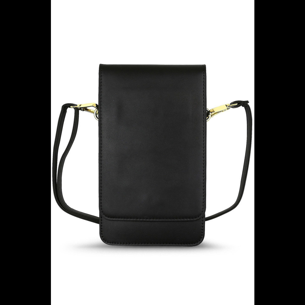 Gear Beast RFID Crossbody Phone Holder with Detachable Strap Black
